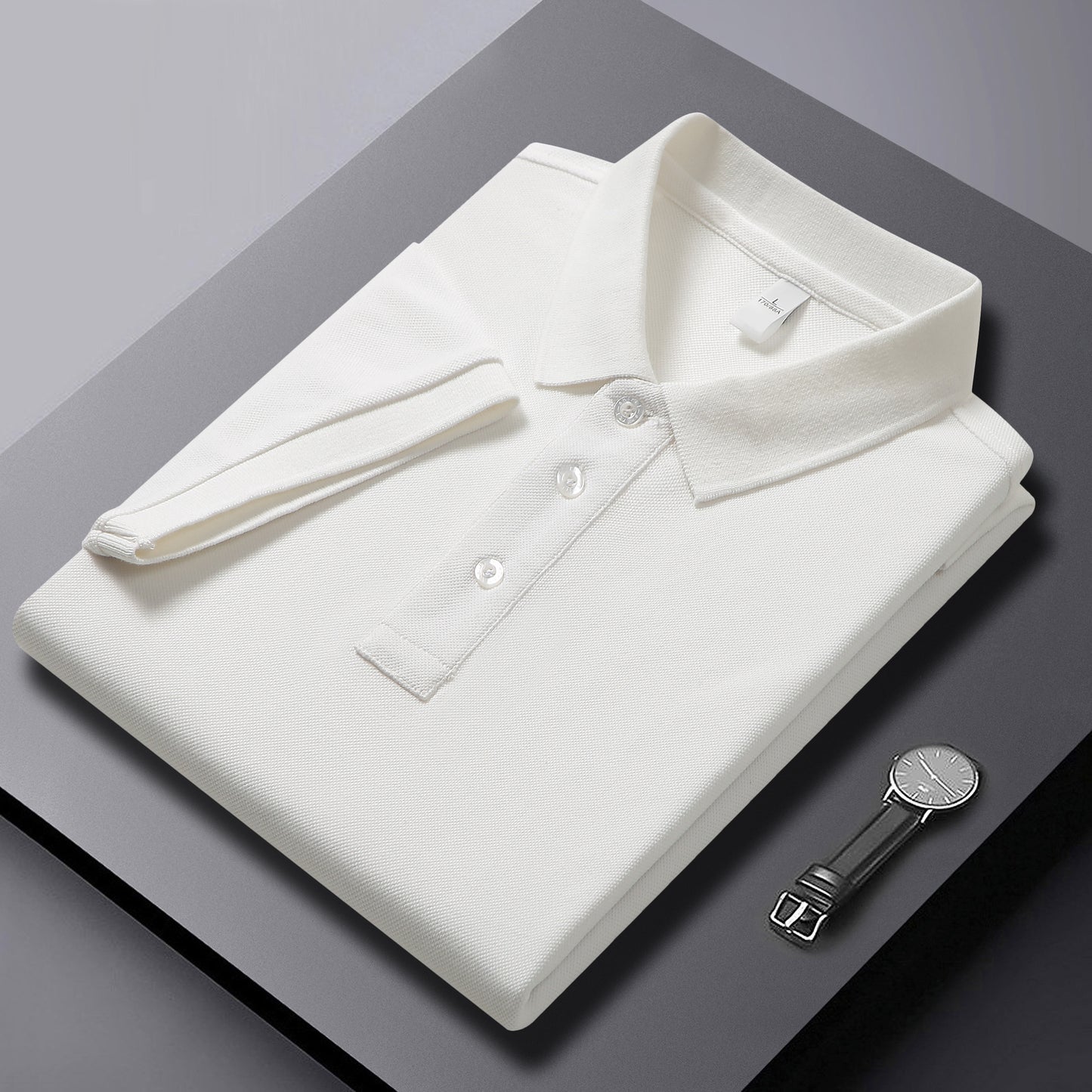 European Combed Cotton Turn-Down Collar Polo Shirt