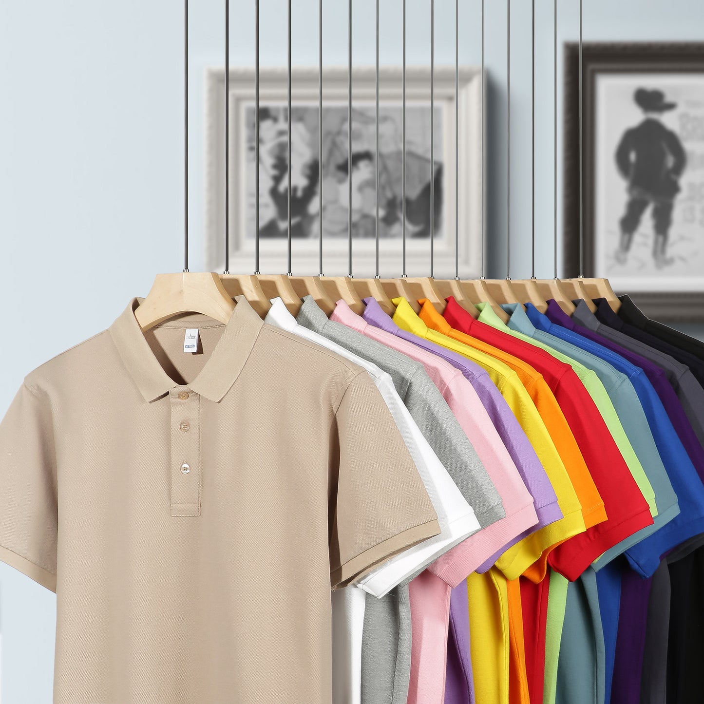 European Combed Cotton Turn-Down Collar Polo Shirt