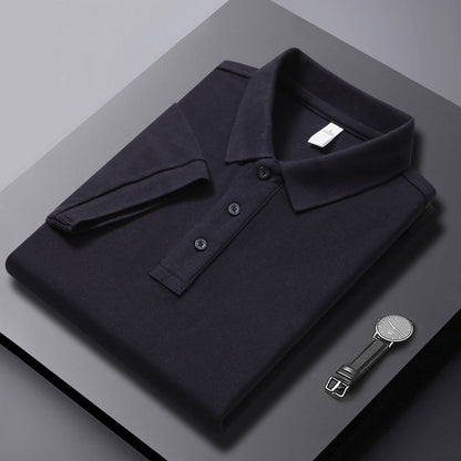 European Combed Cotton Turn-Down Collar Polo Shirt