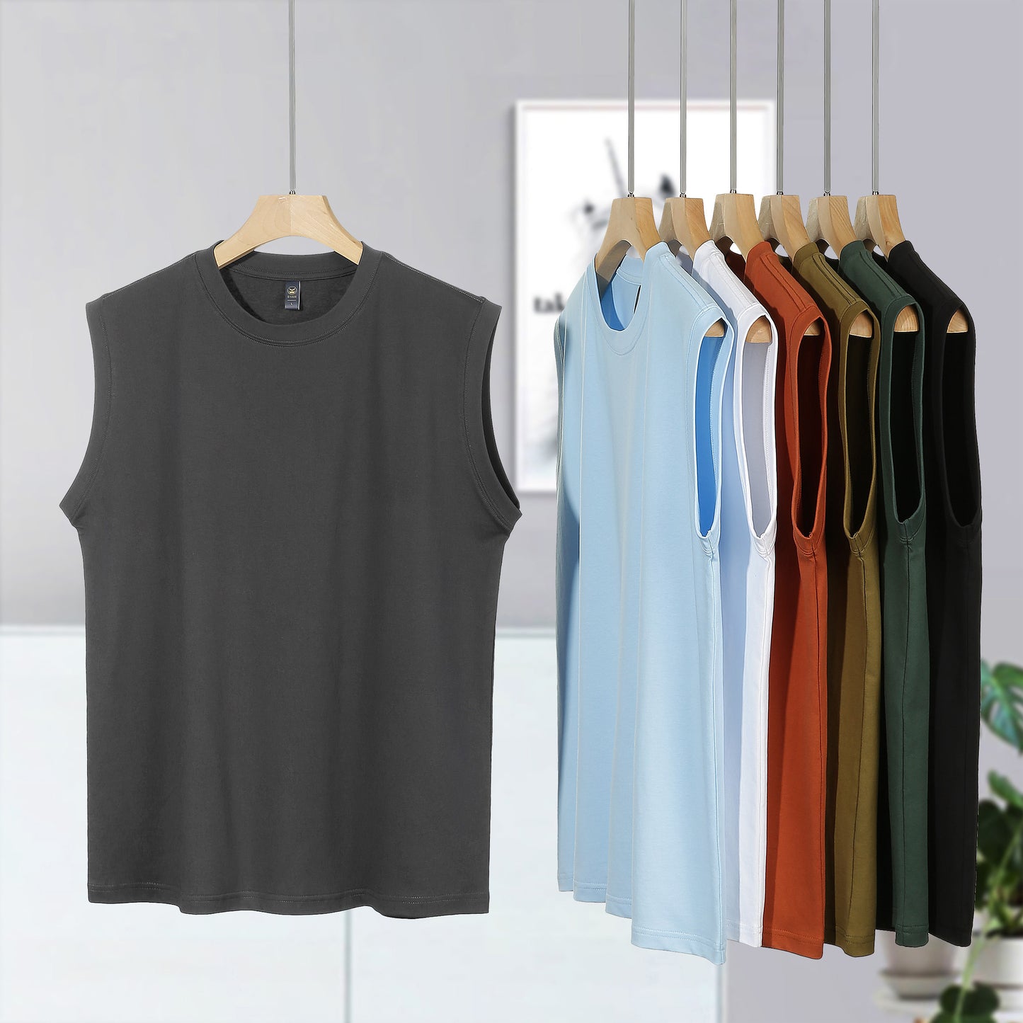 100% Cotton Sleeveless Round Neck T-Shirt
