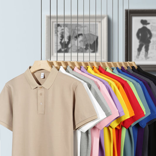 European Combed Cotton Turn-Down Collar Polo Shirt